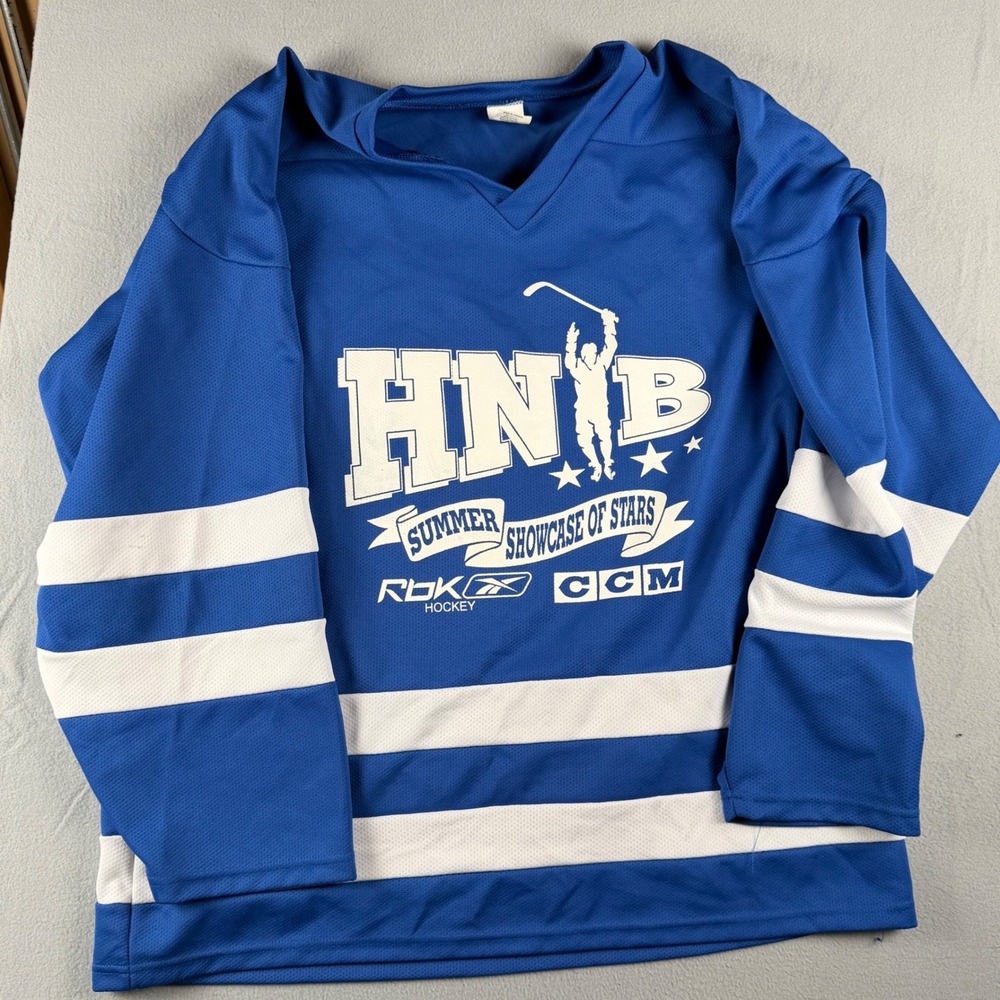 Vintage Aaron Sportswear HNIB Summer Showcase Hockey Jersey Blue XXL Mens